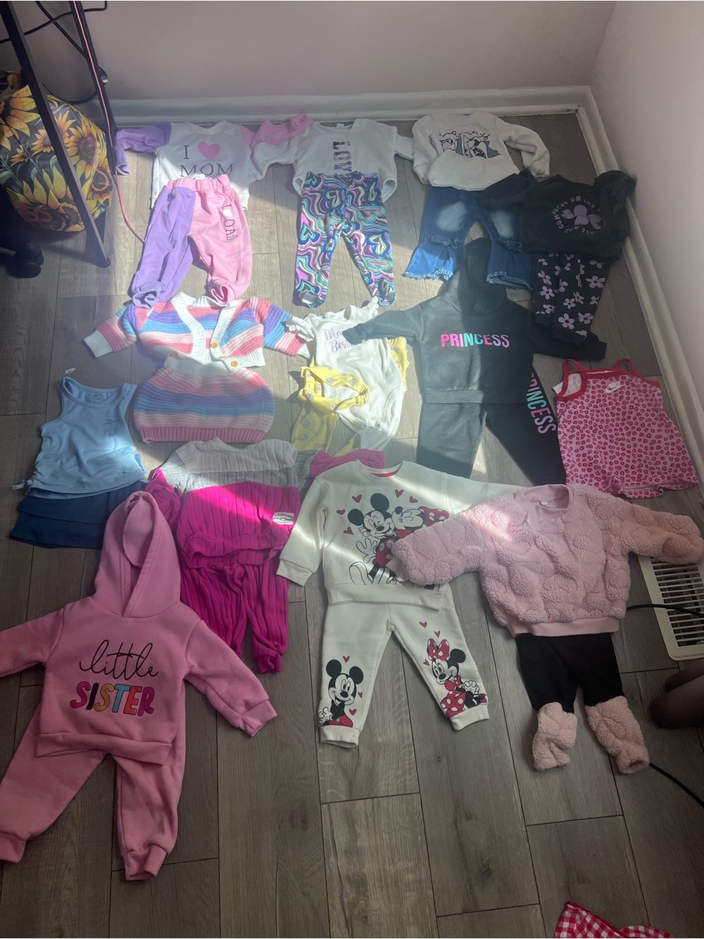 Girls Mixed Clothing Bundle - Pink, Purple, Black, White